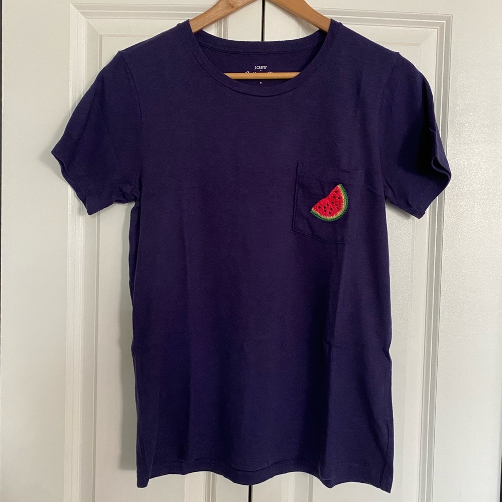 J. Crew Collector’s Pocket Tee with embroidered watermelon